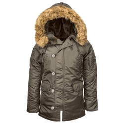 Куртка аляска женская N-3B W Parka Replica Grey - фото 12320