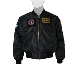 Куртка MA-1 Flight Jacket With Patches Black - фото 20973