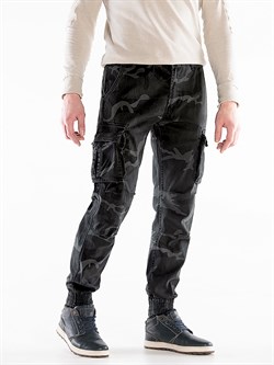 Брюки джоггеры Cargo Regular Fit Joggers 501 серый КМФ - фото 21286