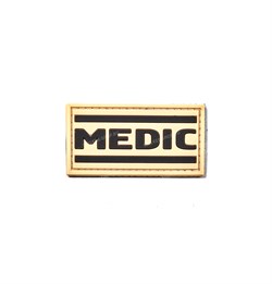 Шеврон ПВХ на липучке Medic на песке - фото 22233