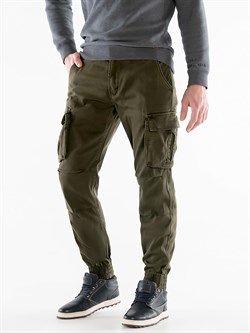 Брюки джоггеры Cargo Regular Fit Joggers 501 олива - фото 23345