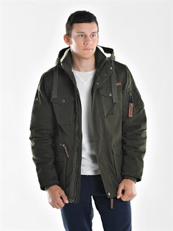 Куртка утепленная Cotton lx Hood Jacket 111 темно-оливковый - фото 24908