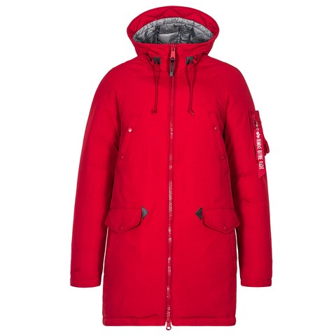 Куртка пуховая двусторонняя N-3B Down Parka Commander Red/New Silver MJN48502CR/NS - фото 25500