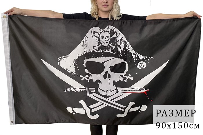 Флаг пиратский с саблями - фото 25660