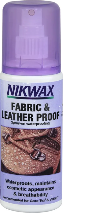 Водоотталкивающая пропитка для обуви Nikwax Fabrick and Leather Spray 125мл - фото 26256