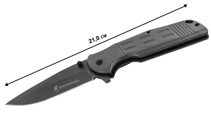 Нож складной туристический копия Browning A332 Gray Titanium - фото 26654