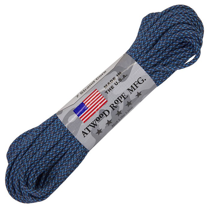 Шнур паракорд 550 Atwood Rope 100ft blue spec - фото 29242