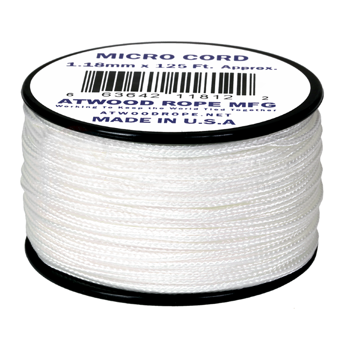 Шнур паракорд Micro Cord Atwood Rope 125ft White - фото 29293