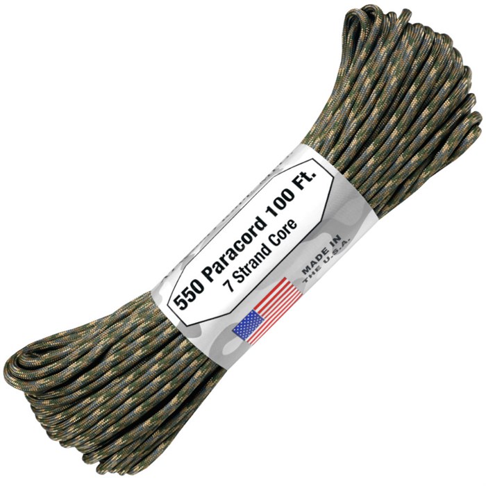 Шнур паракорд 550 Atwood Rope 100ft multi camo - фото 30020