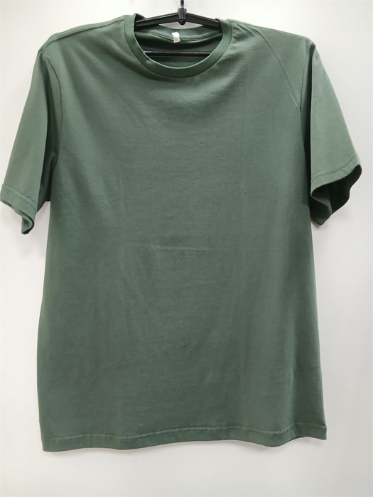 Футболка 100% хлопок олива T-SHIRT_OLIVE - фото 37301