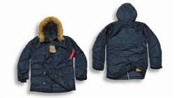 Куртка аляска N-3B Parka Replica Blue Alpha - фото 5381