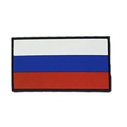 Шеврон на липучке флаг России ПВХ