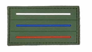 Шеврон на липучке ПВХ флаг России мини олива