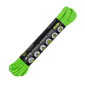 Шнур паракорд мини 275 Cord nylon 10м neon green