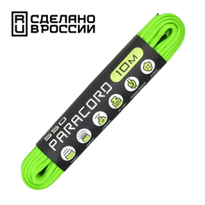 Шнур паракорд 550 CORD nylon 10м lime