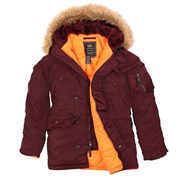 Куртка аляска N-3B Parka Slim Fit Maroon Alpha