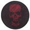 Шеврон на липучке Череп 3D диагональ красный - фото 18991
