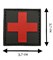 Шеврон на липучке ПВХ Медицинский крест красный на черном - фото 22938
