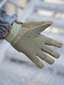 Перчатки тактические 2 застежки мягкие олива rep-427olive