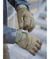 Перчатки тактические 2 застежки мягкие олива rep-427olive