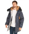 Куртка аляска N3B Husky Long Steel Blue/Gun Metal HLSBGM22MAID Куртка аляска N3B Husky Long Steel Blue/Gun Metal HLSBGM22MAID