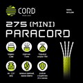 Шнур паракорд мини 275 Cord nylon 10м световозвращающий black 4325