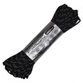 Шнур паракорд 550 CORD nylon 30м световозвращающий black - фото 30005