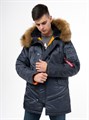 Куртка аляска N-3B Parka Slim Fit Steel Blue Alpha MJN31210SBO