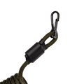 Шнур страховочный из паракорда с карабином и креплением на пояс olive 156848 Шнур страховочный из паракорда с карабином и креплением на пояс olive 156848
